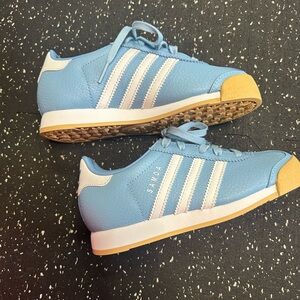 Adidas Samoa Light Blue and White Sneakers